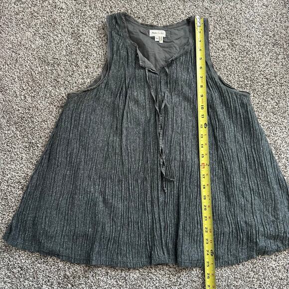 Meadow Rue Anthropologie gray sleeveless textured tank top size M - Picture 12 of 14